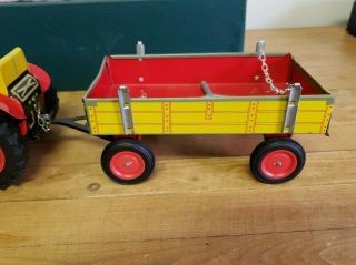 VINTAGE SCHYLLING CLOCK WORK TRACTOR AND TRAILER 3