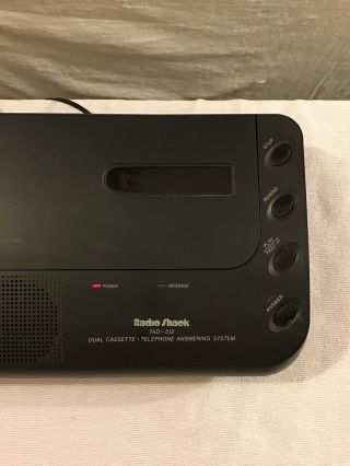 Vintage Radio Shack Dual Cassette Answering System w/remote And Blank Cassette 2