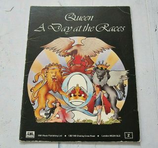 Queen A Day At The Races Vintage 1977 Official Album Song Book Sheet Music