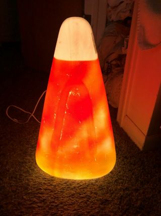 Vintage Candy Corn Lighted Blow Mold Halloween/fall Display Union Product 17 "