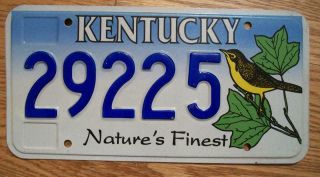 Single Kentucky License Plate - 29225 - Nature 