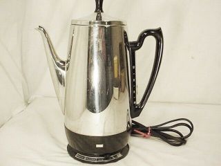 Vintage Ge General Electric 4 - 10 Cup Coffee Pot Automatic Percolator A1cm30
