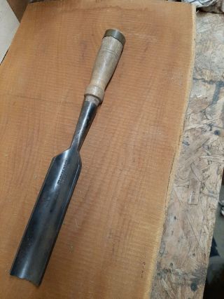 Vintage Antique Charles Buck Cast Steel 1 1/2 " Wood Chisel Gouge,