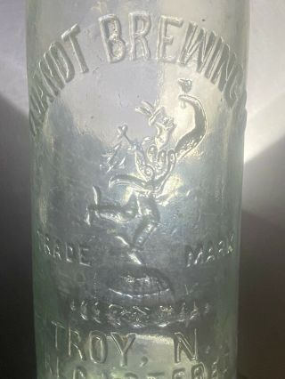 Antique Quandt Brewing Co Beer Bottle Circa 1900 Indian Pictoral