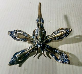 Dragonfly Sculpted From Vintage Silver Plate Forks Arts & Crafts Unique Flatware