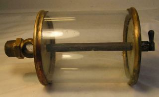 Antique Lunkenheimer No 8 Fig.  1300 Sentinel Brass Glass Oiler Hit & Miss Engine