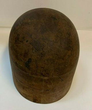 Wooden Millinery Hat Form Block - 21.  5 Inches Circumference