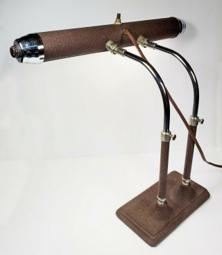 Vintage Mid Century Modern Bullet Metal Desk Lamp Industrial Adjustable