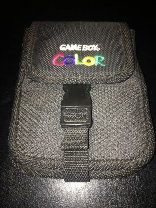 Oem Vintage Nintendo Gameboy Color Carrying Case Travel Bag Pouch Black