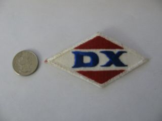 Vintage Dx D - X D X Oil Gasoline Gas Patch Embroidered Rare Nos