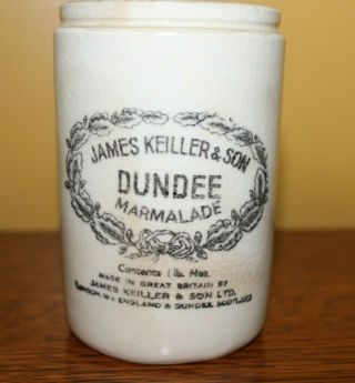 Antique James Keiller & Son Dundee Marmalade Jar Pot Crock