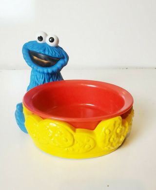 Vintage Cookie Monster Applause Kid Food Bowl Jim Henson Sesame Street 1980 