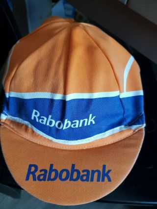 Rabobank Cycling Cap Hat One Size Retro Vintage Collecatable Cyle Wear