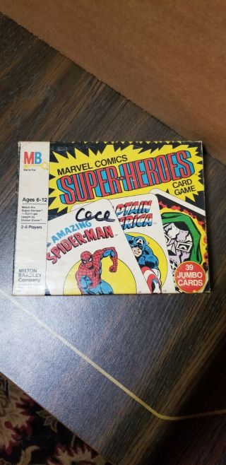 Vintage Milton Bradley Marvel Comic Heroes Card Game 1978 Complete
