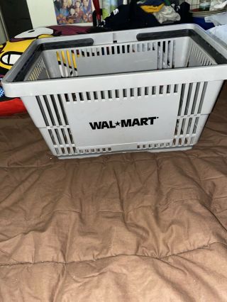 Vintage Full Size Walmart Shopping Basket Gray