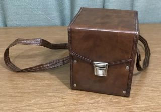 Vintage Vinyl Camera Box Case With Strap And Latch
