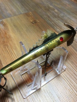 Vintage Fishing Lure Scarce Pflueger Live Wire Small Size Tough Old Bait 3