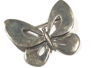 Vintage Ladies Sterling Silver Butterfly Pin/brooch - Signed Sue