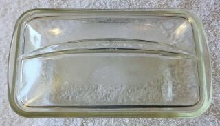 Vintage 1950’s Westinghouse Clear Glass Refrigerator Loaf Pan Dish With Fin Lid