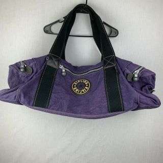 Vintage Kipling Purple Big Travel Duffle Gym Bag
