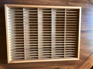 Vintage Napa Valley Box Company Wooden 100 Cassette Tape Wall Storage Holder 2