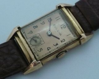 Vintage Gold Filled Bulova 21 Jewel Model 7ak Wristwatch Runs Well