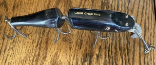 4 Vintage Creek Chub Pikie Fishing Lures With Triple Hooks C.  C.  B.  Co. 2