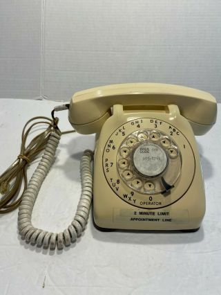 Vintage Gte Automatic Electric Rotary Dial Phone Yellow Telephone