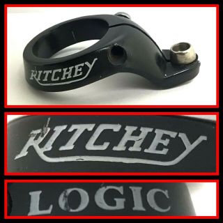 Vintage Ritchey Logic Bicycle Bike Headset Cable Hanger Stop 1 1/8,  Black 28.  6mm
