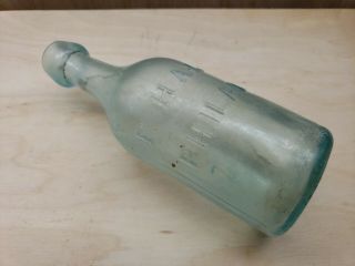Antique Civil War era P HALL Philada Philadelphia Soda Bottle 1860 ' s 3