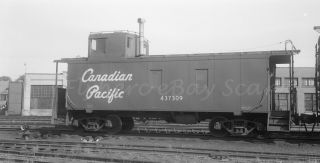 B&w Negative Cp Railroad Steel Caboose 437309 St John,  Nb 1969