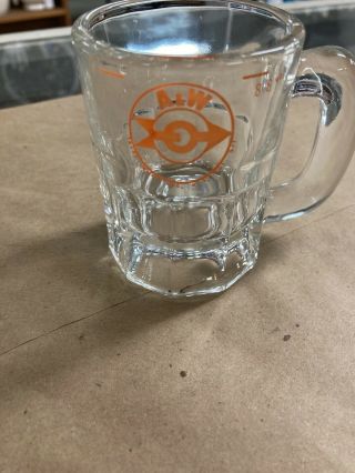 Vintage A & W Root Beer Baby Miniature Mug 3 1/4 " Unique Bullseye Logo