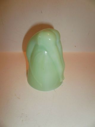 Vintage Mckee Nude Bottoms Up Green Jadeite Shot Glass,  1930 