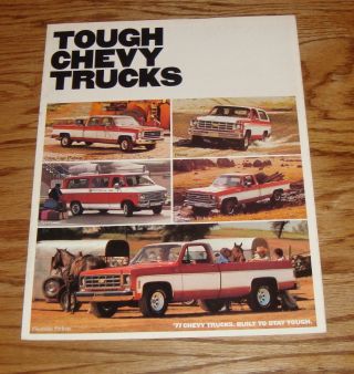 1977 Chevrolet Truck Full Line Sales Brochure 77 Chevy Blazer Pickup