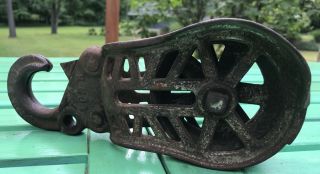 Antique Cast Iron Fe Myers Hay Trolley H308/309 Metal Pulley