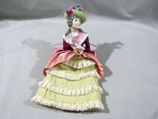 Antique Dressel Kister Porcelain Half Doll - - Head Reglued