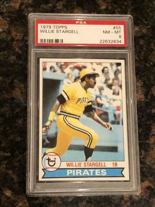 1979 Topps Willie Stargell Pittsburgh Pirates 55 Baseball Card Psa 8