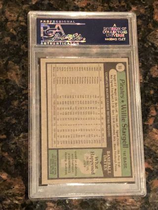 1979 Topps Willie Stargell Pittsburgh Pirates 55 Baseball Card PSA 8 2