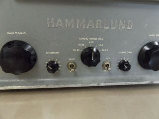 Vintage Hammarlund HQ - 100C Vintage Ham Radio Receiver w/ Clock 3