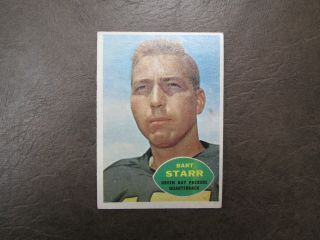 1960 Topps Bart Starr Football Card Packers 51 Vintage