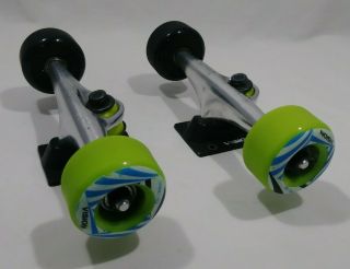 Vintage Vision Skateboard Wheels & Trucks Set 58mm 90a Black Lime Green