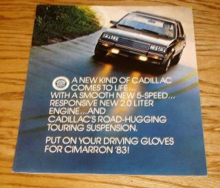 1983 Cadillac Cimarron Sales Brochure 83