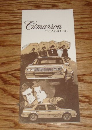 1983 Cadillac Cimarron Interior Exterior Color Selections Brochure 83