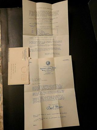 Vintage 1951 Letter For Driver 