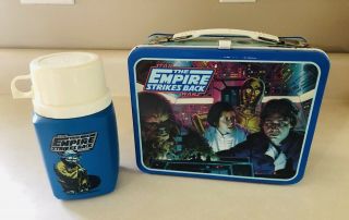Vintage Star Wars Empire Strikes Back Thermos Lunchbox & Thermos 1980