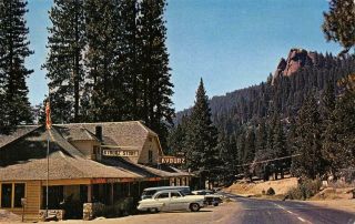 Kyburz Resort Roadside Store Lake Tahoe Highway 50 C1950s Vintage Postcard