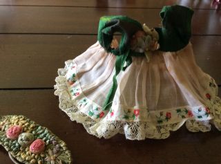 Vintage 1950s Vogue Ginny Doll Dress With Tag And Head Ornament