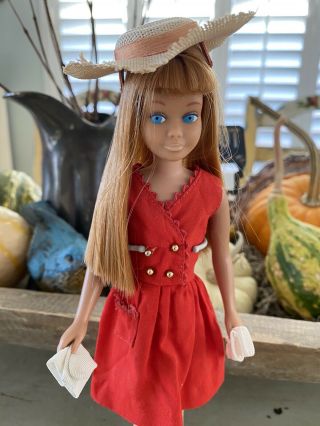 Vintage Silky Hair Titian Skipper Doll W/ Red Sensation Outfit 1901