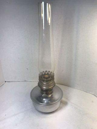 19” Vintage Aladdin Model 23 Metal Kerosene Lamp For Wall No Bracket