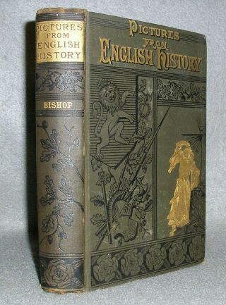 Antique Decorative Book Pictures From English British History Illustrated W/maps